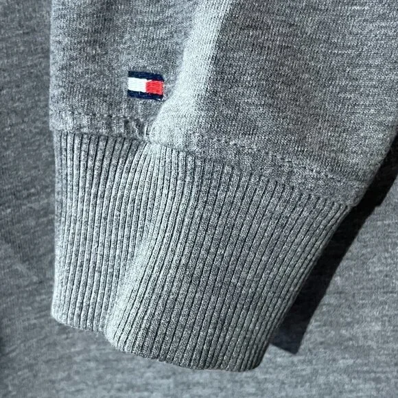 Tommy Hilfiger 1985 Raised Logo Gray Long Sleeve Heavyweight T-Shirt - Picture 6 of 9